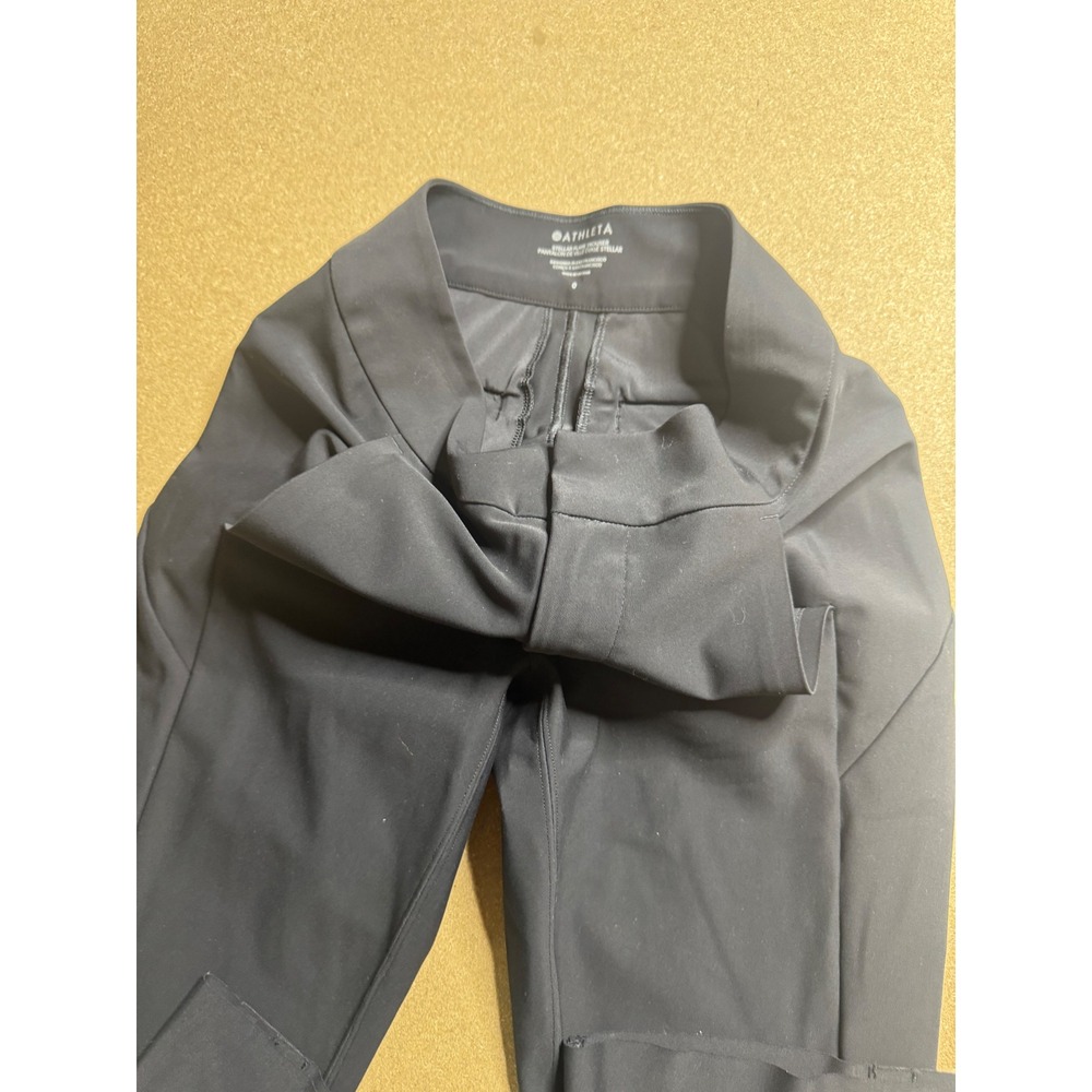 Athleta Stellar Flare‎ Trouser Black Career Work Office Pants Women's Size 0 - Picture 3 of 9